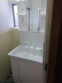 洗面化粧台取替工事 山形県飽海郡遊佐町 LDPA075BHGEN2-set2-N-P