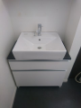 洗面化粧台 小型電気温水器取替工事 千葉県松戸市 LU755CSD-10-BW1